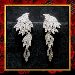 New Crystal Rhinestone Cascade Earrings #760